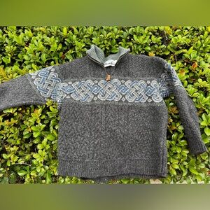 Ireland’s Aran Crafts Irish Jacquard 100% Merino Wool Sweater